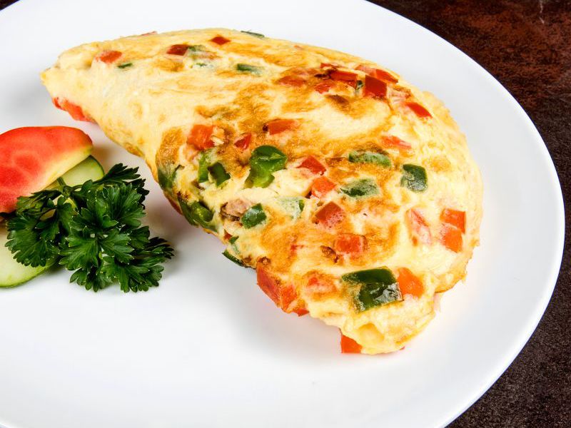 cheese and onion omelette