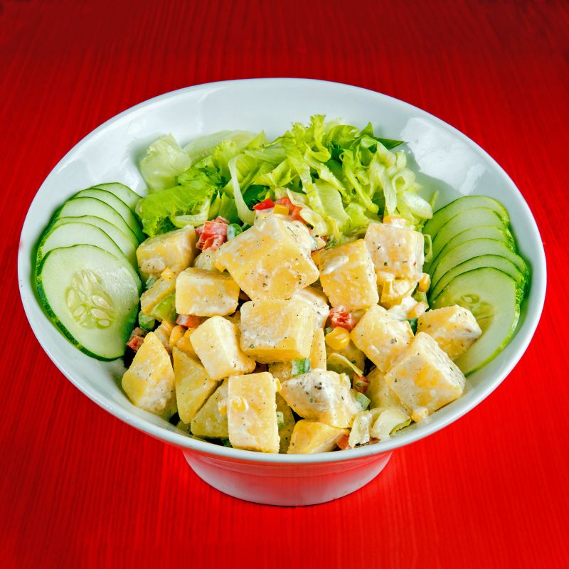 Yellow Yam Salad - Healthier Steps