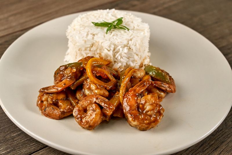 Recipe Jerk-Barbecue Shrimp with Pineapple and Peppers