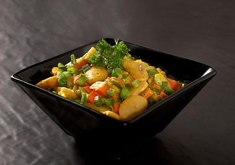 Recipe Grace Curried Broad Beans with Mixed Vegetables