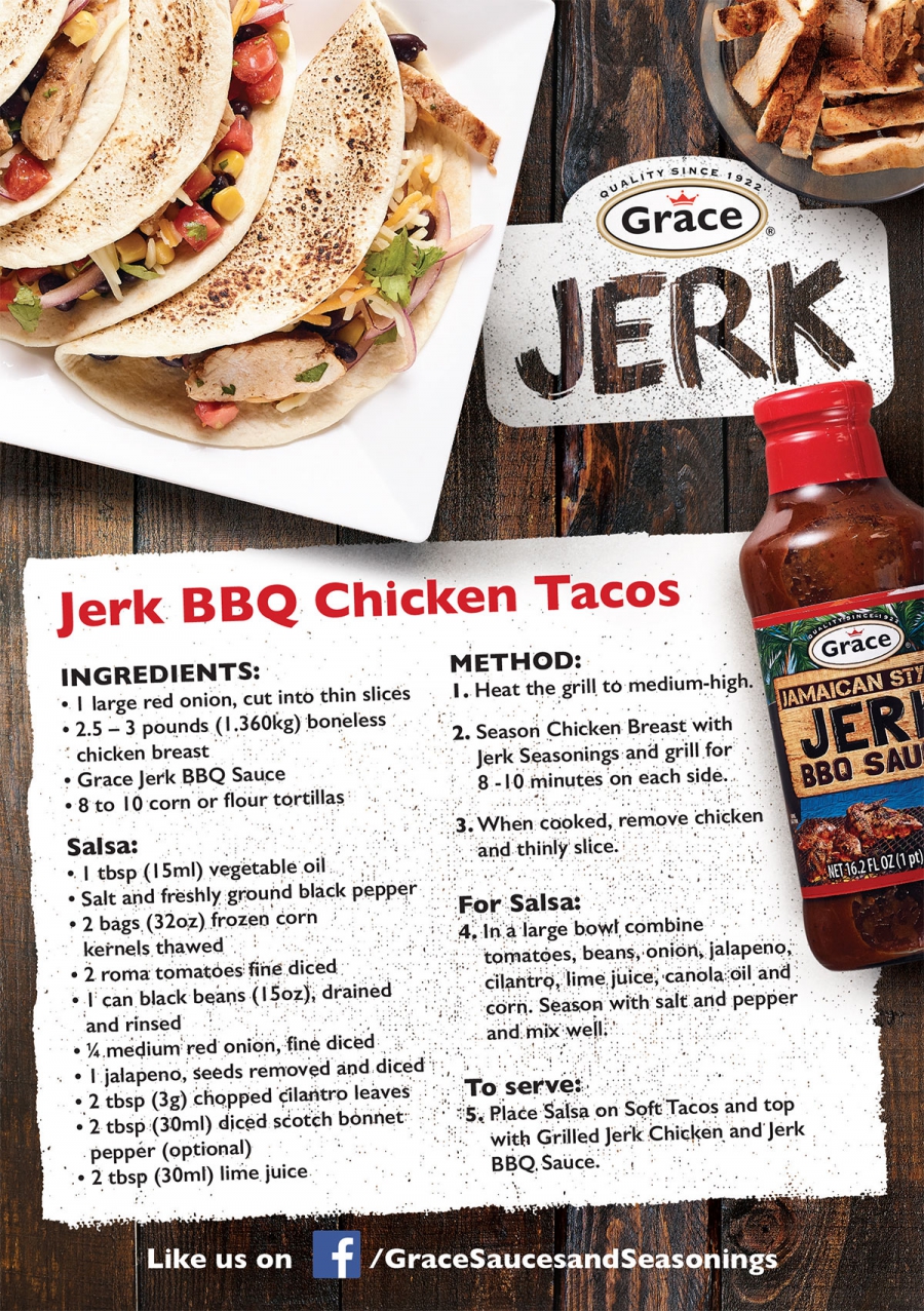 Jerk BBQ Chicken Tacos