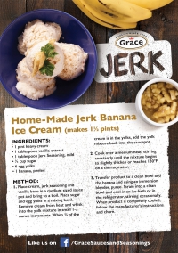 Home-made Jerk Banana Ice Cream
