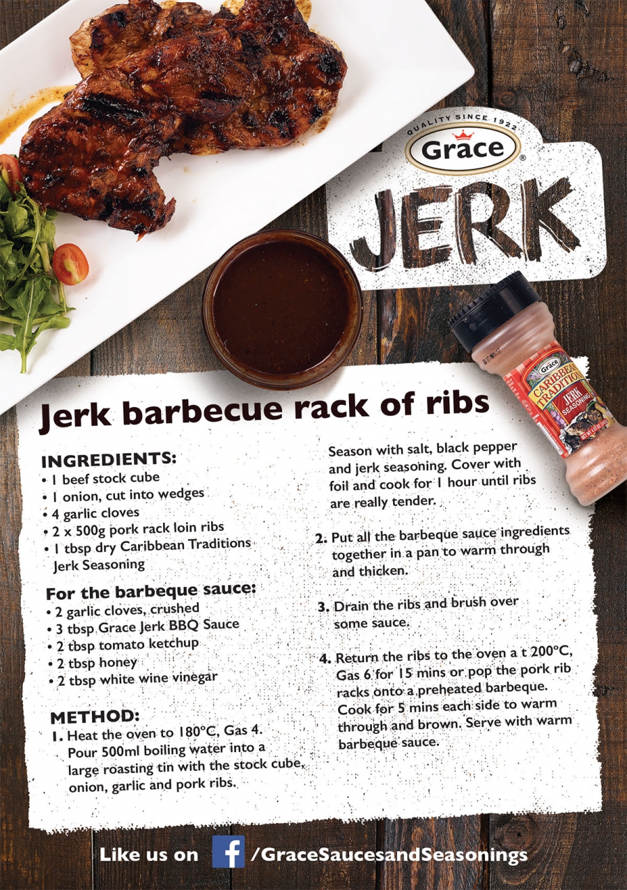 Jerk Barbecue Rack of Ribs