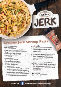 Creamy Jerk Shrimp Pasta